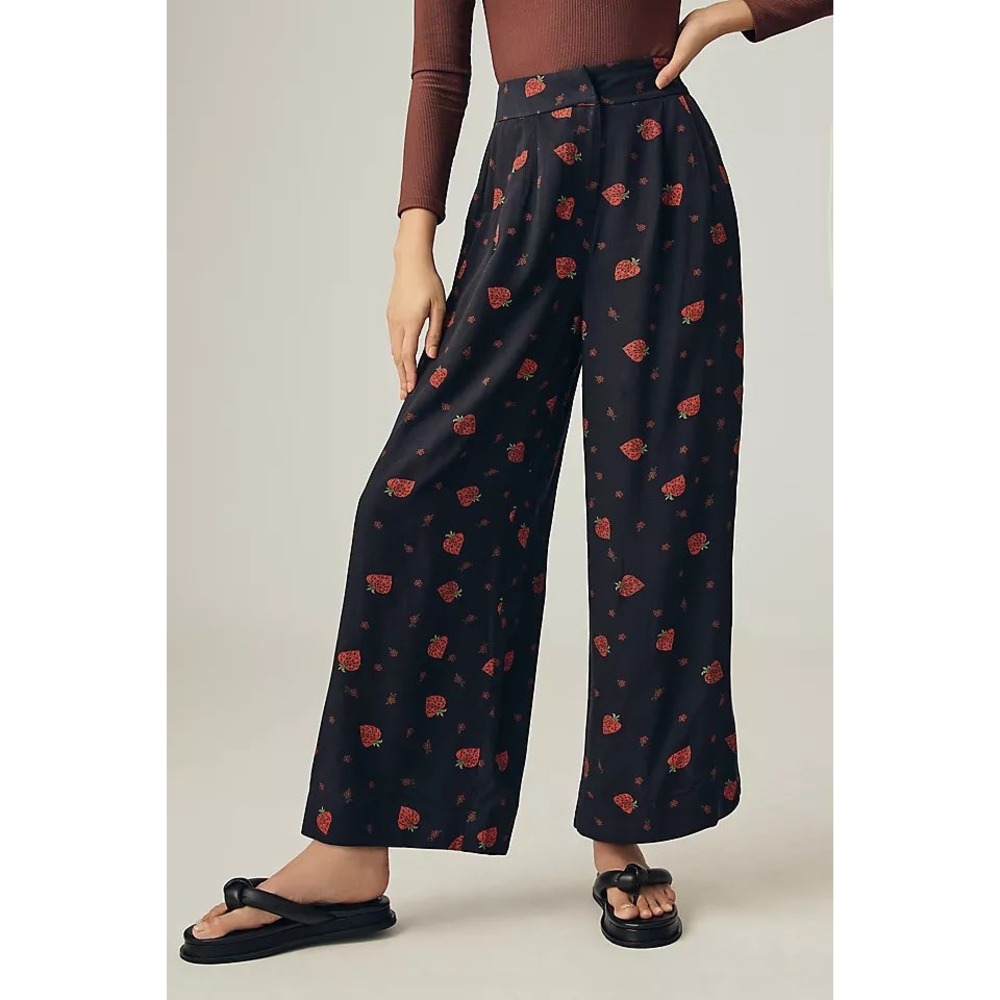 Farm Rio Printed Wide-Leg Pants Size Medium